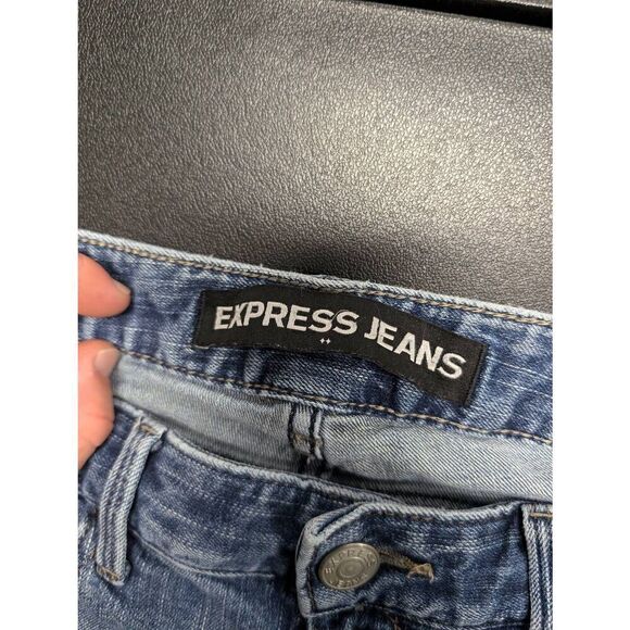 Express Stella Barely Boot Jeans - Light Faded Wash Women's Size 0 - Picture 4 of 8